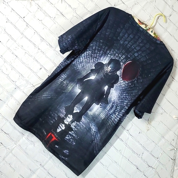 Stephen Kings IT Pennywise the Clown Double Side Print Unbranded Mens Size 2XL - Picture 10 of 13